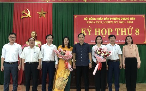 HỘI ĐỒNG NHÂN DÂN PHƯỜNG QUẢNG TIẾN TỔ CHỨC KỲ HỌP THỨ 8